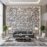 Anubhav Janni Checks Foil Paper (Brown) Wallpaper Kitchen Oil Proof Stickers Bathroom Contact Tile Backsplash Cabinet Furniture Makeover Plastic Home Office Décor (Pack Of 1 Pcs) - Image 2