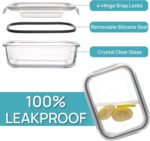 Anubhav Janni Glass Lunch Box Borosilicate Plain Container Airtight Lid Microwave Freezer Safe Office School Men Women Girls Boys Picnic Airtight BPA Free Home Travel Fridge (Pack Of 1 Pcs) - Image 4