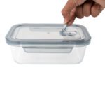 Anubhav Janni Glass Lunch Box Borosilicate Plain Container Airtight Lid Microwave Freezer Safe Office School Men Women Girls Boys Picnic Airtight BPA Free Home Travel Fridge (Pack Of 1 Pcs) - Image 6