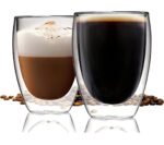 Anubhav Janni Double Wall Water Glass (350 Ml) Walled Insulated Coffee Mugs Layer Tea Cups Cappuccino Espresso Coffee Glass Mocha Dishwasher Drinking Cup Drinks Coffee Tea Milk (Set Of 2 Pcs) - Image 5