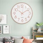 Anubhav Janni Wall Clock Rose Gold Plastic Digital Silent Quartz Decorative Room Home Kitchen Bedroom Office School Modern Office Bedroom Living Room Kitchen Home School Décor (Pack Of 1 Pcs) - Image 2