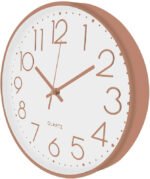Anubhav Janni Wall Clock Rose Gold Plastic Digital Silent Quartz Decorative Room Home Kitchen Bedroom Office School Modern Office Bedroom Living Room Kitchen Home School Décor (Pack Of 1 Pcs) - Image 3