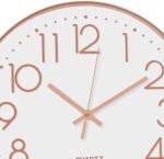 Anubhav Janni Wall Clock Rose Gold Plastic Digital Silent Quartz Decorative Room Home Kitchen Bedroom Office School Modern Office Bedroom Living Room Kitchen Home School Décor (Pack Of 1 Pcs) - Image 4