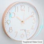 Anubhav Janni Wall Clock Rose Gold Plastic Digital Silent Quartz Decorative Room Home Kitchen Bedroom Office School Modern Office Bedroom Living Room Kitchen Home School Décor (Pack Of 1 Pcs) - Image 5