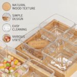 Anubhav Janni Dry Fruit Bowl 1 Wooden Plate Set Tray With Glass Bowls For Serving Fruit Sweets Cookies Other Snacks Decorative Bar Table Party Home Fruits Dining Table Kitchen (Set Of 4 Pcs) - Image 3