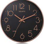 Anubhav Janni Wall Clock Black Copper Plastic Digital Silent Quartz Decorative Room Home Kitchen Bedroom Office School Modern Office Bedroom Living Room Kitchen Home School Décor (Pack Of 1 Pcs)