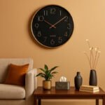 Anubhav Janni Wall Clock Black Copper Plastic Digital Silent Quartz Decorative Room Home Kitchen Bedroom Office School Modern Office Bedroom Living Room Kitchen Home School Décor (Pack Of 1 Pcs) - Image 2