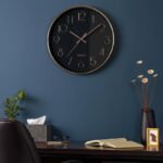 Anubhav Janni Wall Clock Black Copper Plastic Digital Silent Quartz Decorative Room Home Kitchen Bedroom Office School Modern Office Bedroom Living Room Kitchen Home School Décor (Pack Of 1 Pcs) - Image 3