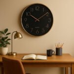 Anubhav Janni Wall Clock Black Copper Plastic Digital Silent Quartz Decorative Room Home Kitchen Bedroom Office School Modern Office Bedroom Living Room Kitchen Home School Décor (Pack Of 1 Pcs) - Image 6
