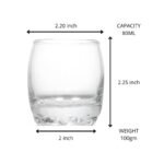 Anubhav Janni Round Shot Glass (80 Ml) Premium Heavy Base Set Whisky Glasses Liqueur Spirits Home Bars Parties Special Occasions Durable Dishwasher Safe Drinking Perfect Party (Set Of 6 Pcs) - Image 4