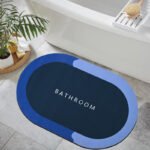 Anubhav Janni Low Quality Bathroom Mat Quick Dry Anti Slip Rubber Bathroom Shower Bath Floor Door Rugs Washable Home Print Water Absorbing Doormat Home Kitchen Washroom Office (Pack Of 1 Pcs) - Image 3