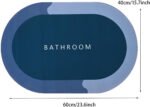 Anubhav Janni Low Quality Bathroom Mat Quick Dry Anti Slip Rubber Bathroom Shower Bath Floor Door Rugs Washable Home Print Water Absorbing Doormat Home Kitchen Washroom Office (Pack Of 1 Pcs) - Image 4