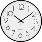 Anubhav Janni Wall Clock Black White Plastic Digital Silent Quartz Decorative Room Home Kitchen Bedroom Office School Modern Office Bedroom Living Room Kitchen Home School Décor (Pack Of 1 Pcs)