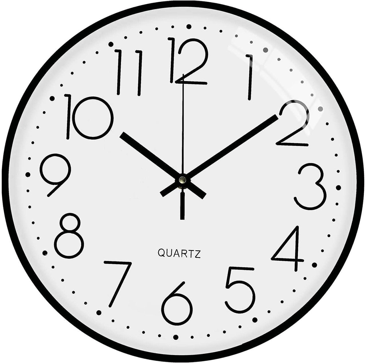 Anubhav Janni Wall Clock Black White Plastic Digital Silent Quartz Decorative Room Home Kitchen Bedroom Office School Modern Office Bedroom Living Room Kitchen Home School Décor (Pack Of 1 Pcs) Anubhav Janni Wall Clock Black White Plastic Digital Silent Quartz Decorative Room Home Kitchen Bedroom Office School Modern Office Bedroom Living Room Kitchen Home School Décor (Pack Of 1 Pcs) - Image 1