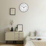 Anubhav Janni Wall Clock Black White Plastic Digital Silent Quartz Decorative Room Home Kitchen Bedroom Office School Modern Office Bedroom Living Room Kitchen Home School Décor (Pack Of 1 Pcs) - Image 2