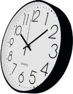 Anubhav Janni Wall Clock Black White Plastic Digital Silent Quartz Decorative Room Home Kitchen Bedroom Office School Modern Office Bedroom Living Room Kitchen Home School Décor (Pack Of 1 Pcs) - Image 3