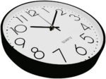 Anubhav Janni Wall Clock Black White Plastic Digital Silent Quartz Decorative Room Home Kitchen Bedroom Office School Modern Office Bedroom Living Room Kitchen Home School Décor (Pack Of 1 Pcs) - Image 4