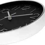 Anubhav Janni Wall Clock Black Silver Plastic Digital Silent Quartz Decorative Room Home Kitchen Bedroom Office School Modern Office Bedroom Living Room Kitchen Home School Décor (Pack Of 1 Pcs) - Image 3
