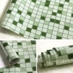 Anubhav Janni Light Green Na Wallpaper Kitchen Oil Proof Stickers Bathroom Contact Tile Backsplash Cabinet Furniture Makeover Plastic Home Office Décor (Pack Of 1 Pcs)