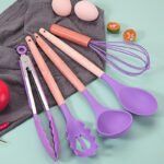 Anubhav Janni Kitchen Spatula With Bucket Silicone Set Cooking Utensil Set Turner Tongs Spoon Brush Whisk Heat Resistant Kit Including Tongs Whisk Spatulas Bucket Turner Kit (Pack Of 1 Pcs) - Image 7