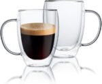 Anubhav Janni Double Wall Tea Glass Mug (350 Ml) Premium Classic Coffee Mugs Heat Resistant Cappuccino Latte Bag Hot Cold Beverage Walled Layer Iced Dishwasher Microwave Safe (Pack Of 1 Pcs)