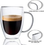 Anubhav Janni Double Wall Tea Glass Mug (350 Ml) Premium Classic Coffee Mugs Heat Resistant Cappuccino Latte Bag Hot Cold Beverage Walled Layer Iced Dishwasher Microwave Safe (Pack Of 1 Pcs) - Image 3