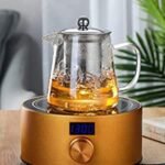 Anubhav Janni New Green Tea Kettle 950ml Borosilicate Glass Pot Stainless Steel Lid Infuser Handle Stovetop Safe Heat Resistant Design Loose Leaf Round Strainer Coffee Juice (Pack Of 1 Pcs) - Image 2