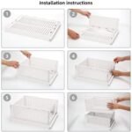 Anubhav Janni 3 Layer Foldable Sliding Drawer Organizer Wardrobe Storage Box Clothes Shelf Basket Containers Bins Cubes Kitchen Office Bedroom Bathrooms Closet Home Cupboard (Pack Of 1 Pcs) - Image 6