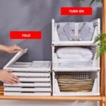 Anubhav Janni 3 Layer Foldable Sliding Drawer Organizer Wardrobe Storage Box Clothes Shelf Basket Containers Bins Cubes Kitchen Office Bedroom Bathrooms Closet Home Cupboard (Pack Of 1 Pcs) - Image 8