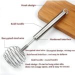 Anubhav Janni Ss Spring Egg Beater SS Kitchen Baking Lassi Butter Milk Frother Cream Madhani Coffee Cake Mixing Restaurant Handheld Steel Wire Whisk Hand Mixer Eggbeater Whisking (Pack Of 1 Pcs) - Image 2