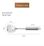 Anubhav Janni Ss Spring Egg Beater SS Kitchen Baking Lassi Butter Milk Frother Cream Madhani Coffee Cake Mixing Restaurant Handheld Steel Wire Whisk Hand Mixer Eggbeater Whisking (Pack Of 1 Pcs) - Image 4