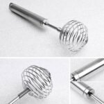 Anubhav Janni Ss Spring Egg Beater SS Kitchen Baking Lassi Butter Milk Frother Cream Madhani Coffee Cake Mixing Restaurant Handheld Steel Wire Whisk Hand Mixer Eggbeater Whisking (Pack Of 1 Pcs) - Image 6