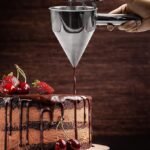 Anubhav Janni Pancake Batter Dispenser Stainless Steel Baking Piston Funnel Stand Cake Large Hole Tool Cupcakes Muffins Crepes Waffles Takoyaki Frying Use Handle Hole Kitchen Needs (Pack Of 1 Pcs) - Image 5