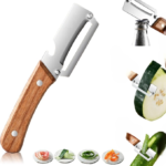 Anubhav Janni Ss Blade Vegetable Peeler SS Fruit With Wooden Handle Sharp Stainless Steel Ergonomic Grip Manual Kitchen Peeling Tool Kitchen Bottle Opener Opener Piece Sharp (Pack Of 1 Pcs)