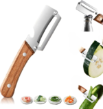 Anubhav Janni Ss Blade Vegetable Peeler SS Fruit With Wooden Handle Sharp Stainless Steel Ergonomic Grip Manual Kitchen Peeling Tool Kitchen Bottle Opener Opener Piece Sharp (Pack Of 1 Pcs)