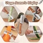Anubhav Janni Ss Blade Vegetable Peeler SS Fruit With Wooden Handle Sharp Stainless Steel Ergonomic Grip Manual Kitchen Peeling Tool Kitchen Bottle Opener Opener Piece Sharp (Pack Of 1 Pcs) - Image 2