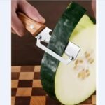 Anubhav Janni Ss Blade Vegetable Peeler SS Fruit With Wooden Handle Sharp Stainless Steel Ergonomic Grip Manual Kitchen Peeling Tool Kitchen Bottle Opener Opener Piece Sharp (Pack Of 1 Pcs) - Image 3