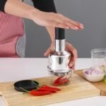 Anubhav Janni Hand Press Onion Crusher Chopper Manual Garlic Handheld Food Chopper Mincer Dicer Vegetable Cutter Garlic Onion Chili Fruits Easy Kitchen Tool Gadget Masher Cutter (Pack Of 1 Pcs) - Image 4