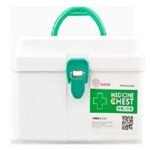 Anubhav Janni Small Medical Kit Box Portable Plastic First Aid Medicine Storage And Organizer With Detachable Tray Handle Double Layer Home Sports Fitness Workplace(Pack Of 1 Pcs)