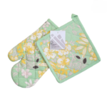 Anubhav Janni China Oven Gloves Organic Cotton Flower Print Mitt Pot Holder Mitten Printed Mitts Free Padded Kitchen Bakery Heat Resistance Microwave Baking Gloves Random Patterns (Pack Of 1 Pcs) - Image 5