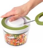 Anubhav Janni 2 In 1 Ring Pull Chopper Vegetable Fruit Nut Onion Chopper Hand Slicer Shredder Salad Maker Tools Choppers Sharp Stainless Steel Vegetable Fruits Salads (Pack Of 1 Pcs) - Image 2