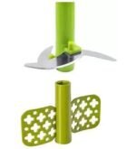 Anubhav Janni 2 In 1 Ring Pull Chopper Vegetable Fruit Nut Onion Chopper Hand Slicer Shredder Salad Maker Tools Choppers Sharp Stainless Steel Vegetable Fruits Salads (Pack Of 1 Pcs) - Image 5