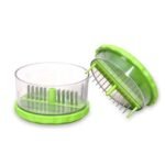 Anubhav Janni Garlic Cutter Manual Food With String Vegetable Onion Stainless Steel Blades Compact Hand Processor Kitchen Prep Turquoise Blue Cord Cutter Blade Garlic (Pack Of 1 Pcs) - Image 8