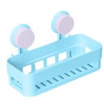 Anubhav Janni Bathroom Self Plastic Removable Reusable Kitchen Sink Shelf Rack Storage Organizer Holder Basket With Suction Cup Compact For Office Kitchen Home (Pack Of 1 Pcs)