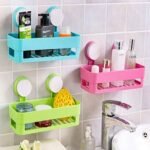 Anubhav Janni Bathroom Self Plastic Removable Reusable Kitchen Sink Shelf Rack Storage Organizer Holder Basket With Suction Cup Compact For Office Kitchen Home (Pack Of 1 Pcs) - Image 3