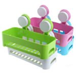 Anubhav Janni Bathroom Self Plastic Removable Reusable Kitchen Sink Shelf Rack Storage Organizer Holder Basket With Suction Cup Compact For Office Kitchen Home (Pack Of 1 Pcs) - Image 4