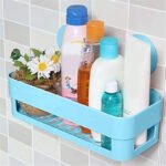Anubhav Janni Bathroom Self Plastic Removable Reusable Kitchen Sink Shelf Rack Storage Organizer Holder Basket With Suction Cup Compact For Office Kitchen Home (Pack Of 1 Pcs) - Image 5