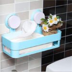 Anubhav Janni Bathroom Self Plastic Removable Reusable Kitchen Sink Shelf Rack Storage Organizer Holder Basket With Suction Cup Compact For Office Kitchen Home (Pack Of 1 Pcs) - Image 6