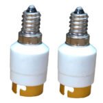 Anubhav Janni E14 To B22 to Screw Base Socket Lamp Holder Light Bulb Converter Adapter Plastic Brass Aluminium Brass LED home kitchen bathroom hotel (Pack Of 1 Pcs)