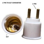 Anubhav Janni 2 Pin To E27  to Screw Base Socket Lamp Holder Light Bulb Converter Adapter Plastic Brass Aluminium Brass LED home kitchen bathroom hotel (Pack Of 1 Pcs) - Image 4